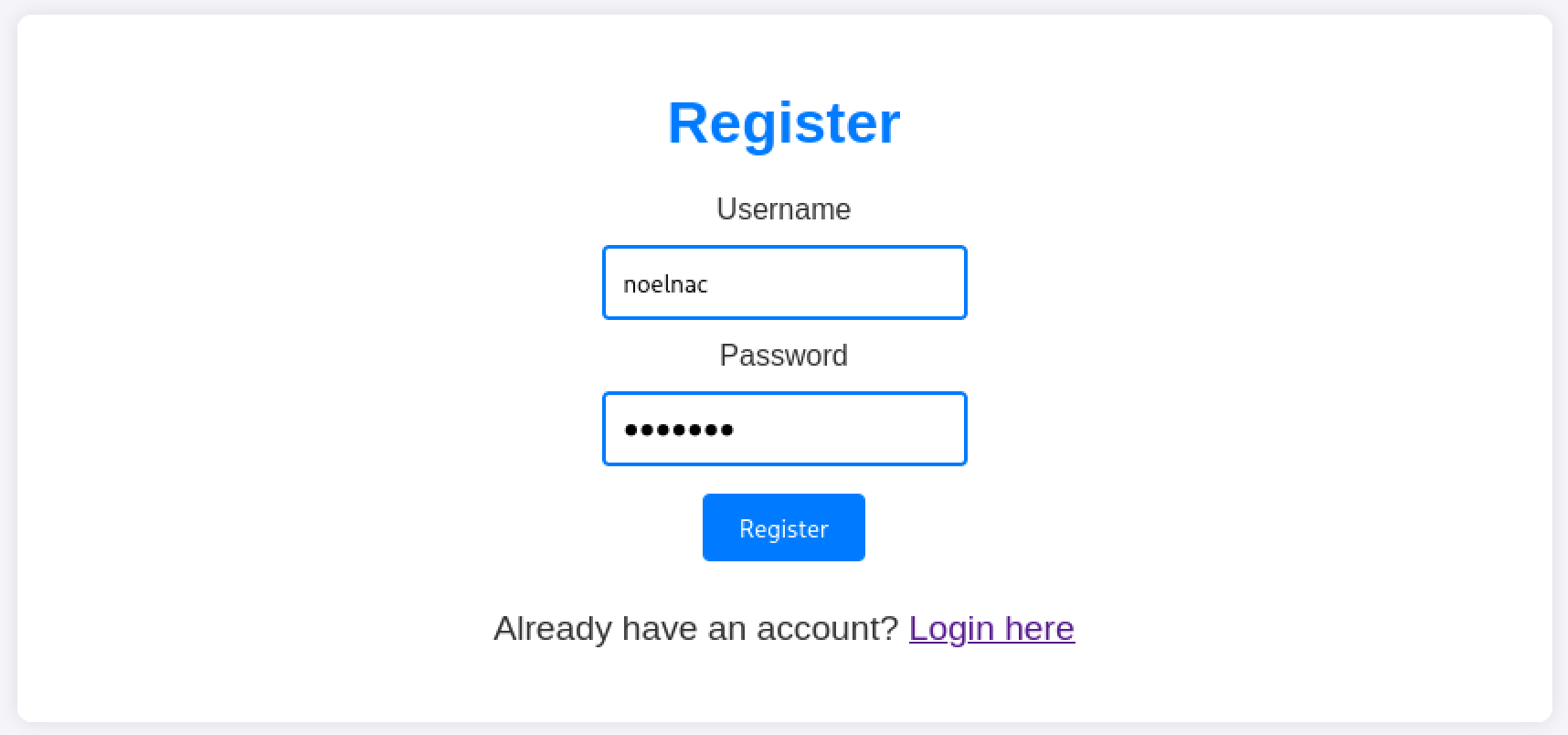 tu crées un compte